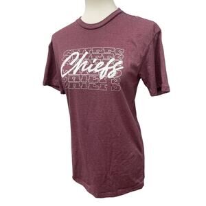 Chiefs Womens Small Sports Team Short Sleeve Cotton Blend Crew Neck Tee Shirt
